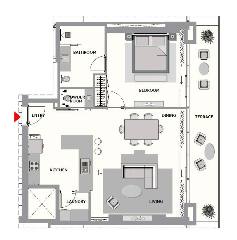 1 BR — 1 Bedroom Apartment (Type 2)