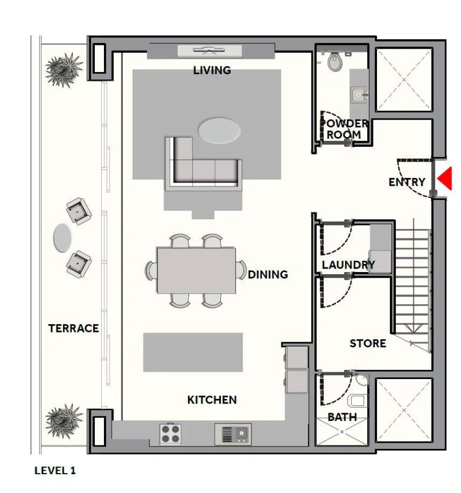 2 BR — 2 BedroomsTownhouse