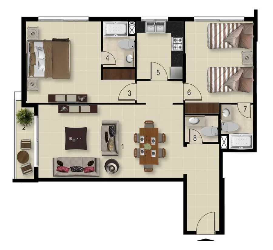 2 BR — 2 Bedroom Type 03