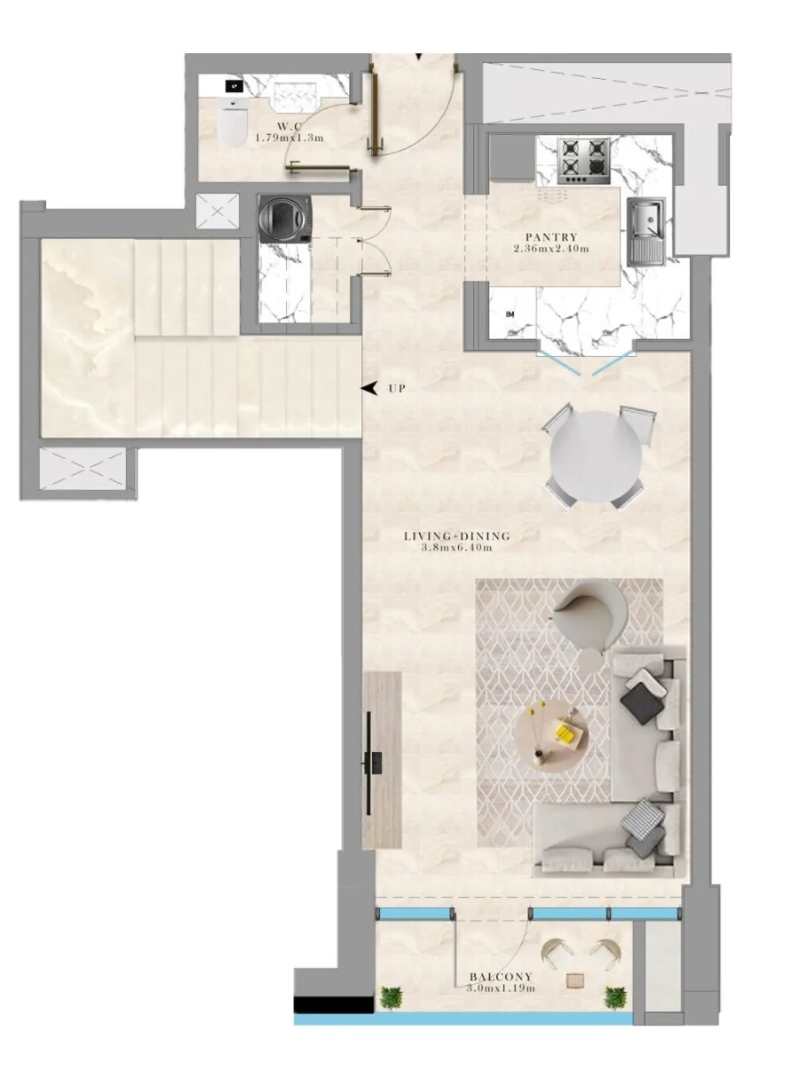 3 BR — 3 Bedroom Duplex