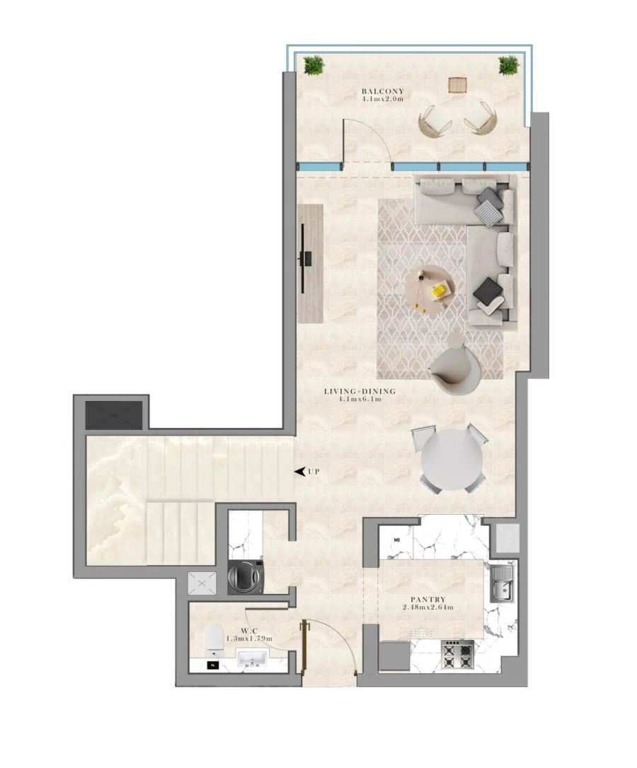 3 BR — 3 Bedroom Duplex