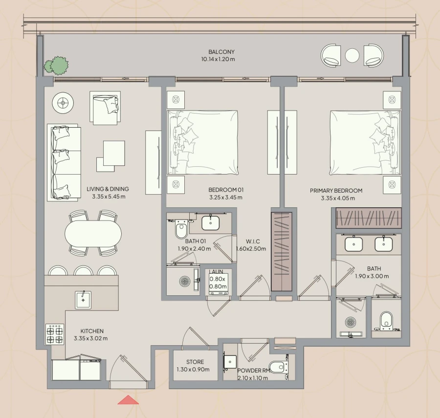 2 BR — 2 Bedroom Type A3