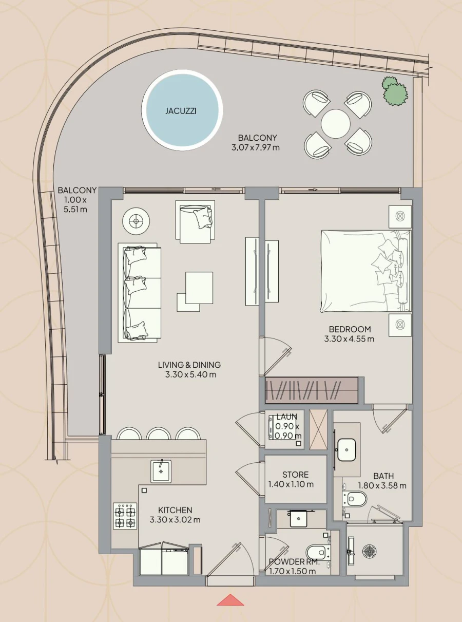 1 BR — 1 Bedroom Type A