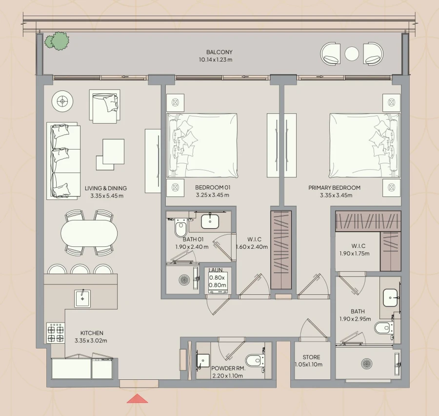 2 BR — 2 Bedroom Type B2