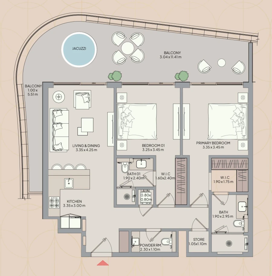 2 BR — 2 Bedroom Type B
