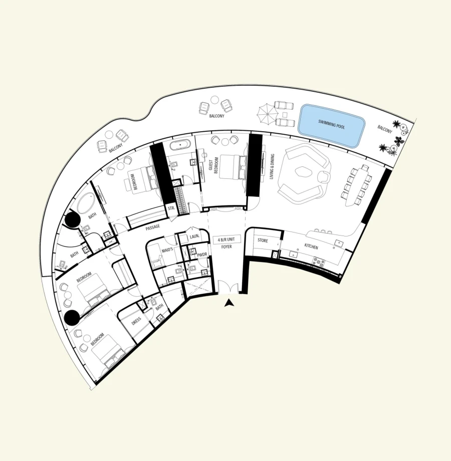 4 BR — 4 Bedroom Type 1-A