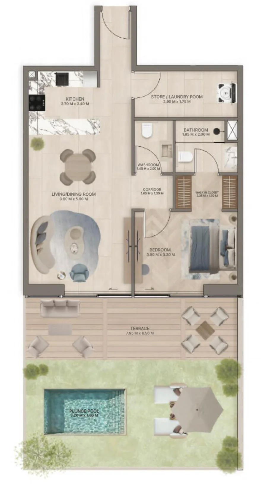 1 BR — 1 Bedroom Type A