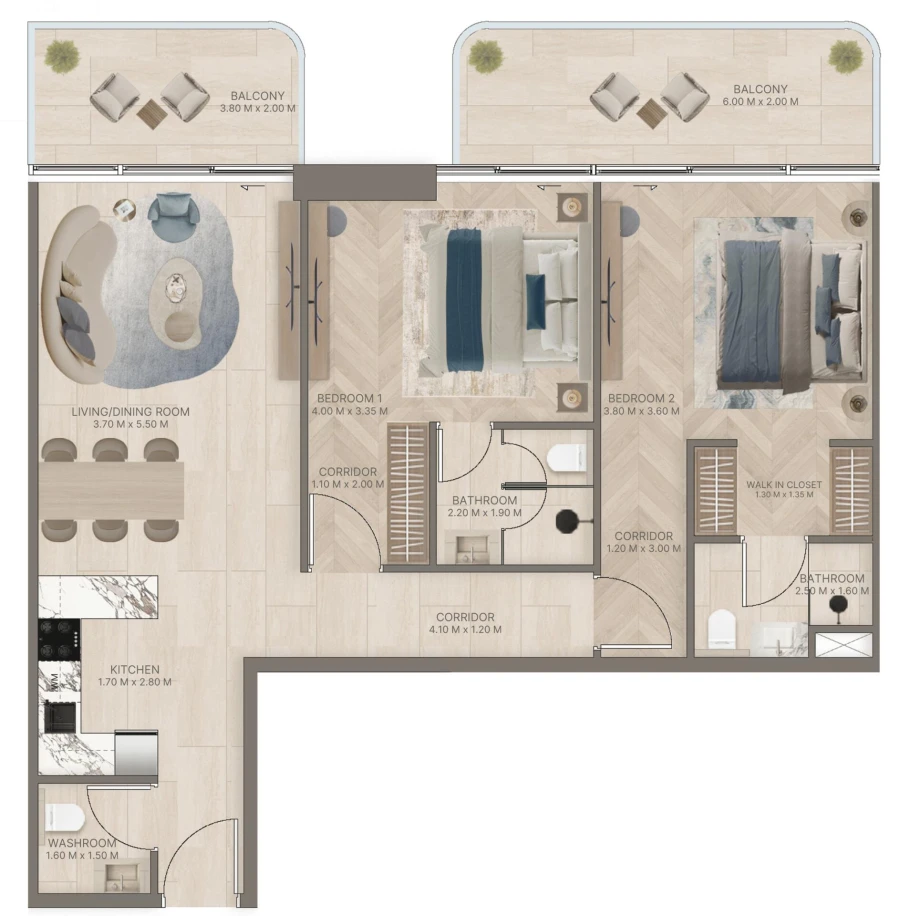 2 BR — 2 Bedroom Type C2