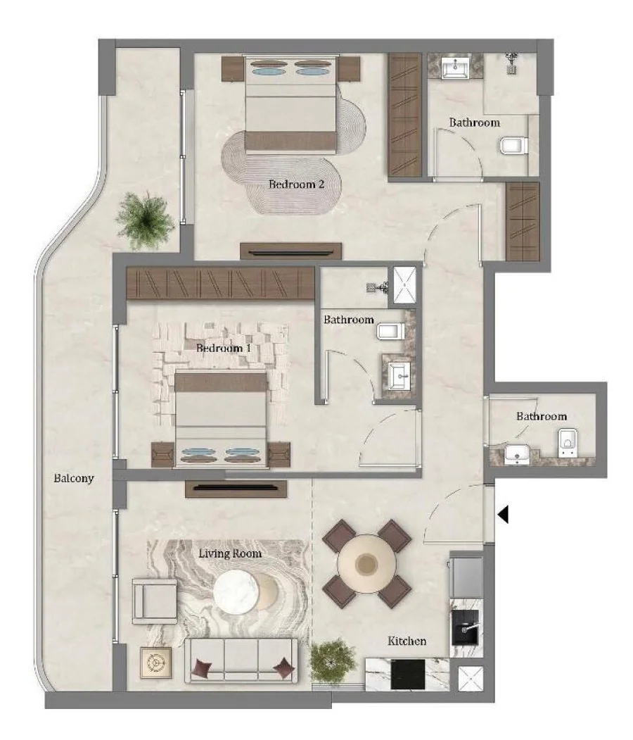 2 BR — 2 Bedroom Type B