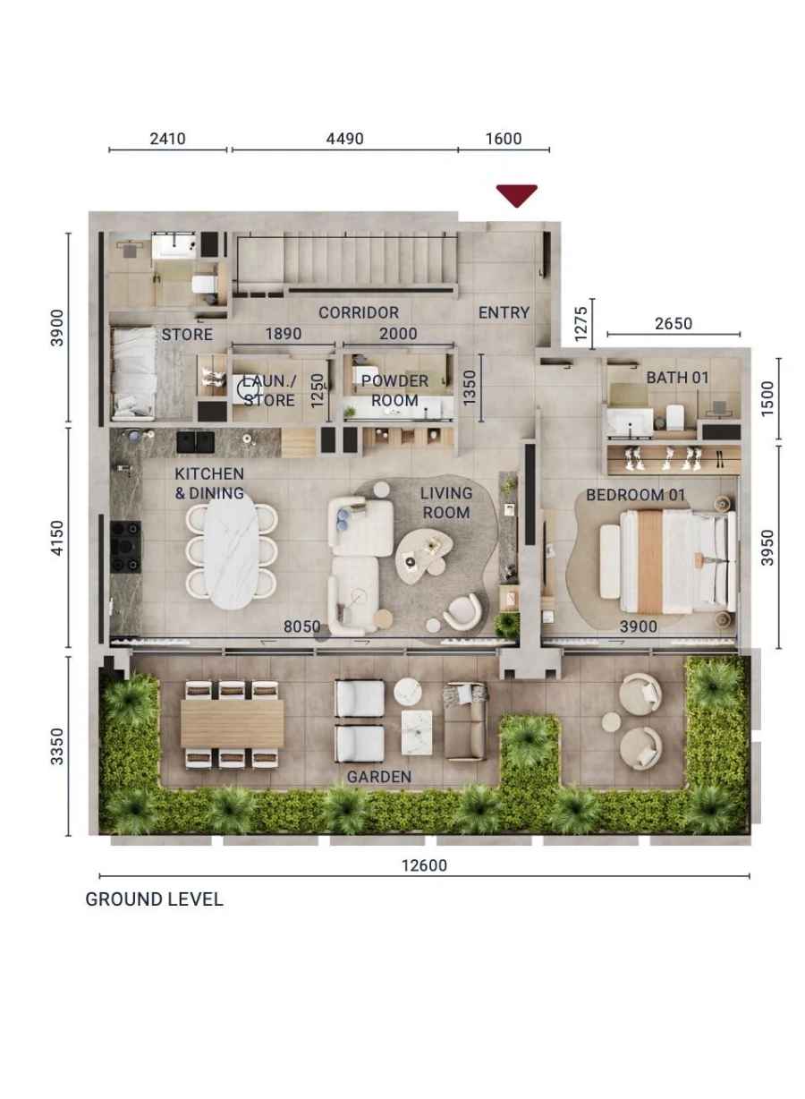 3 BR — LOFT APARTMENT TYPE L