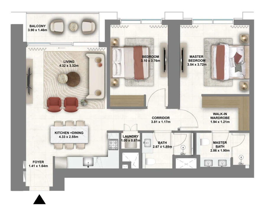 2 BR — 2 Bedroom Type 2A