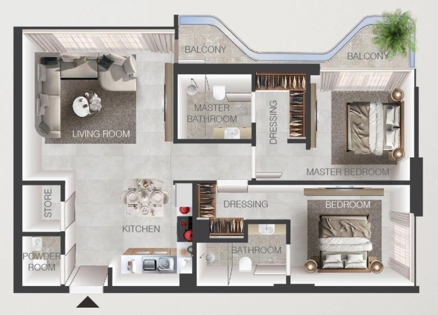 2 BR — 2 Bedroom Type A