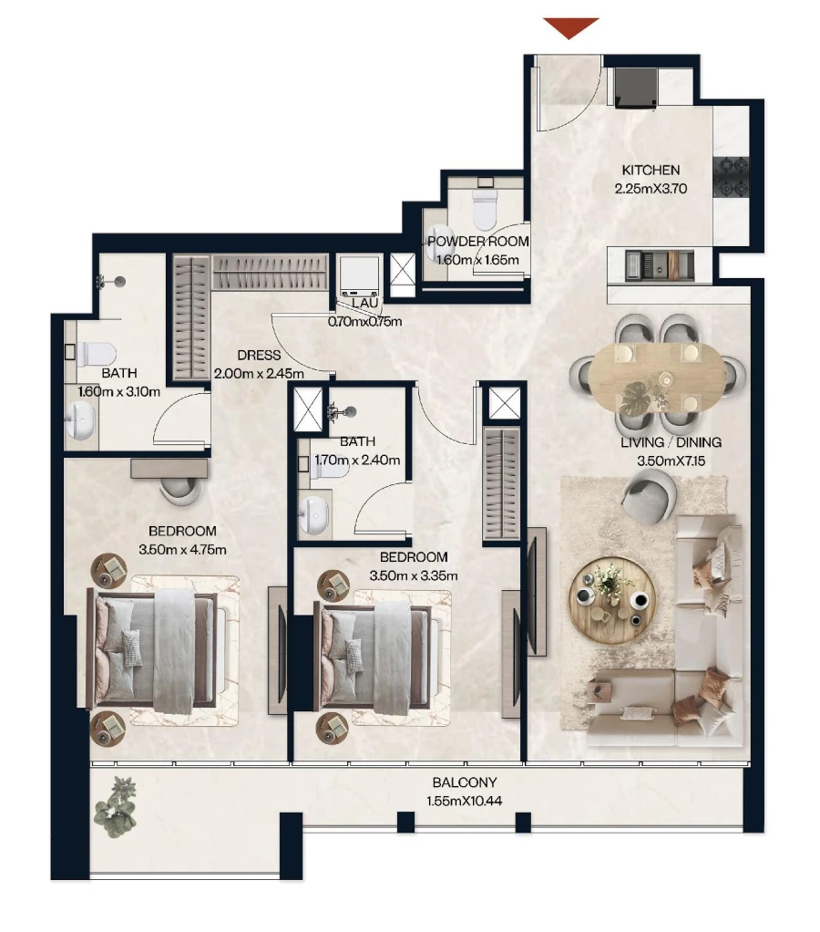 2 BR — 2 Bedroom Type 15