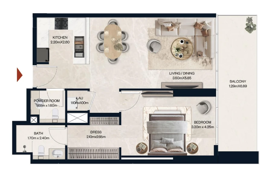 1 BR — 1 Bedroom Type 04