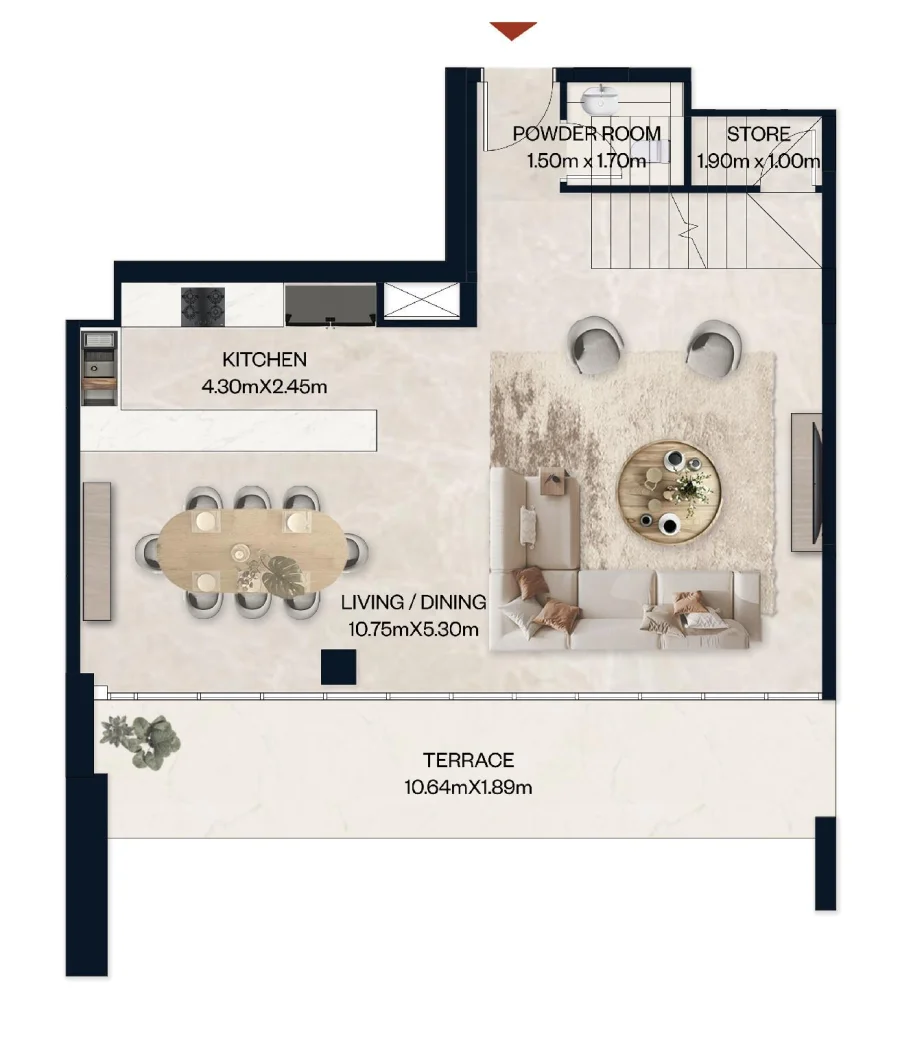 3 BR — 3 Bedroom Duplex Unit 1112