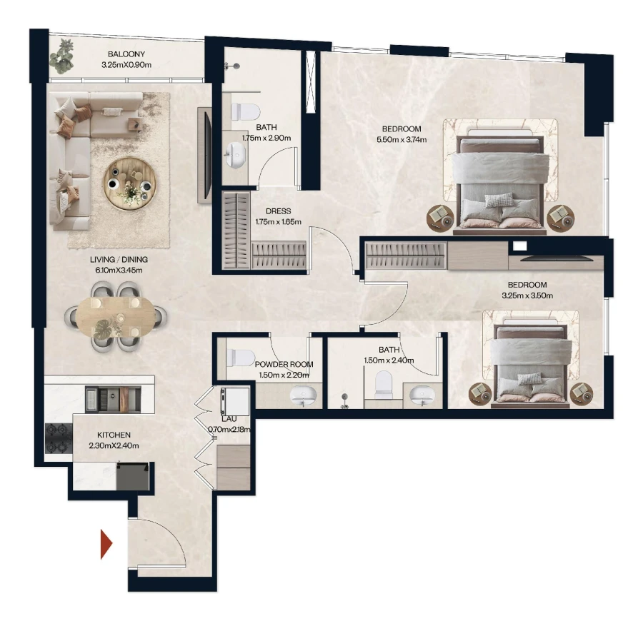 2 BR — 2 Bedroom Type 09