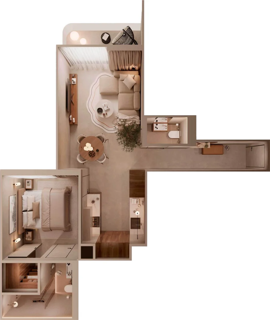 1 BR — 1 Bedroom Type 3
