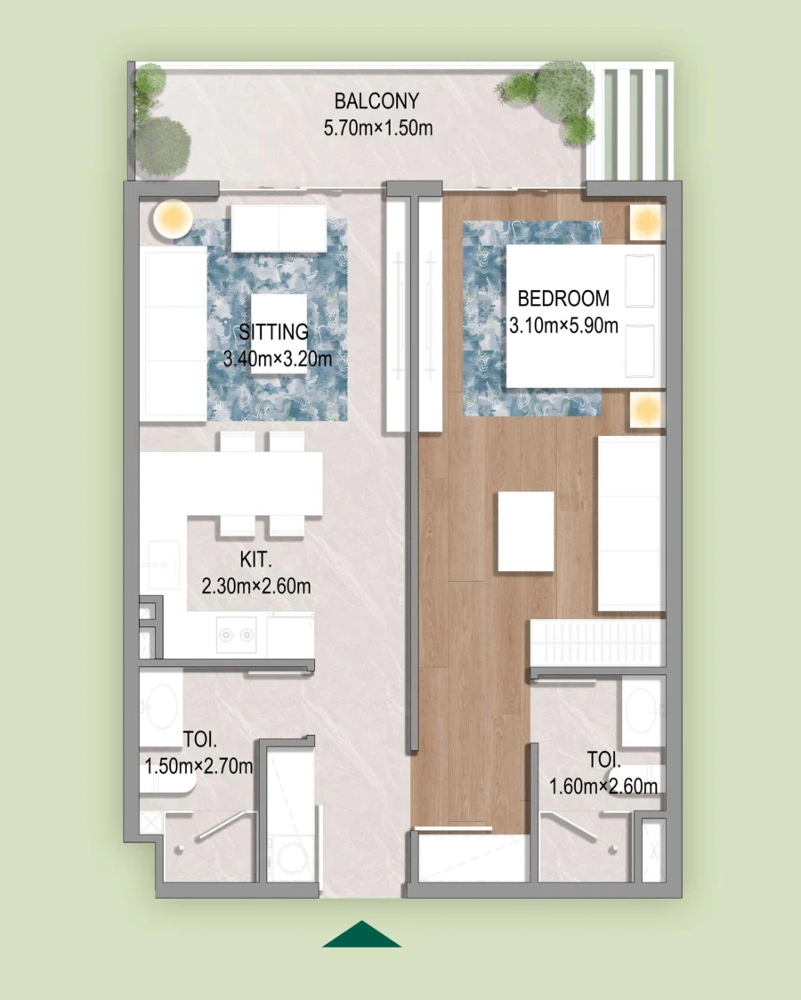 1 BR — 1 Bedroom Type A