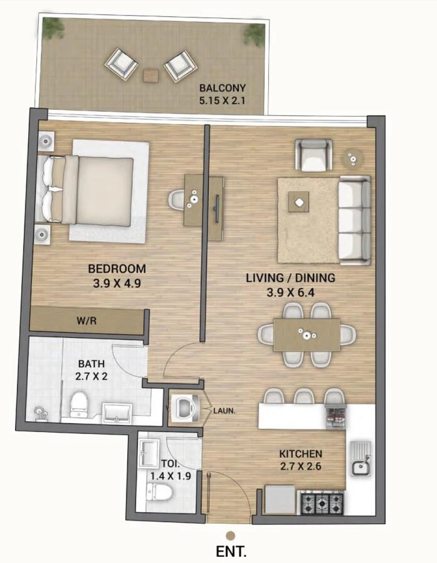 1 BR — 1BR type 2