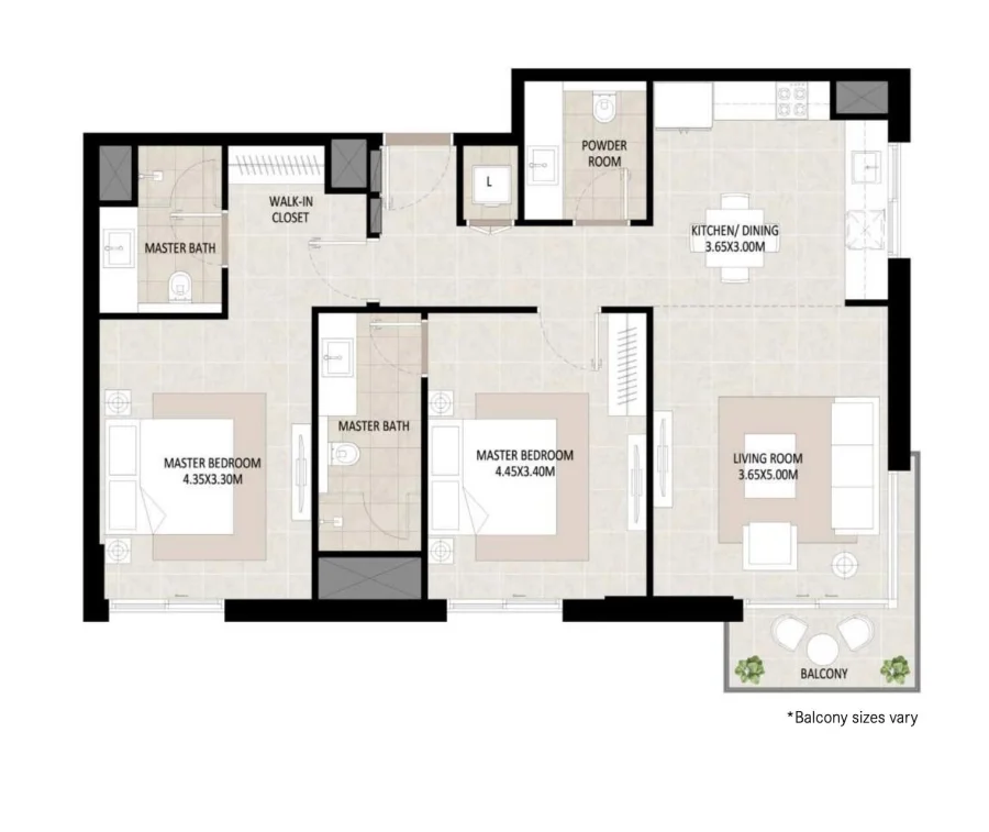 2 BR — 2 Bedroom Type B