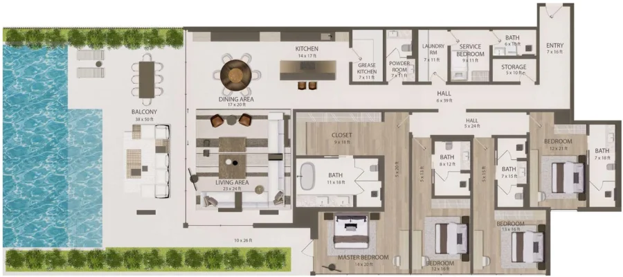 4 BR — 4 Bedroom Signature Suite