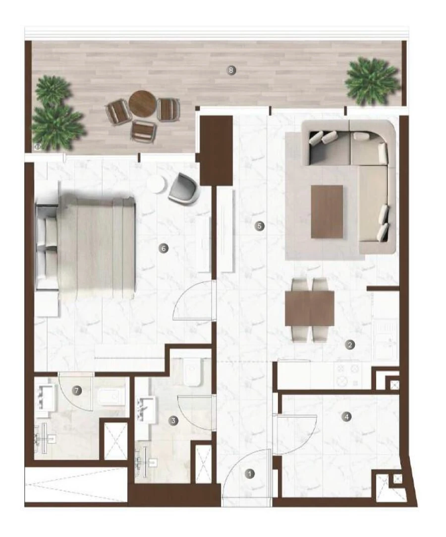1 BR — 1 Bedroom plus 8