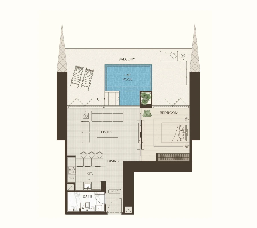 1 BR — 1 Bedroom Royal Suite (Pool)
