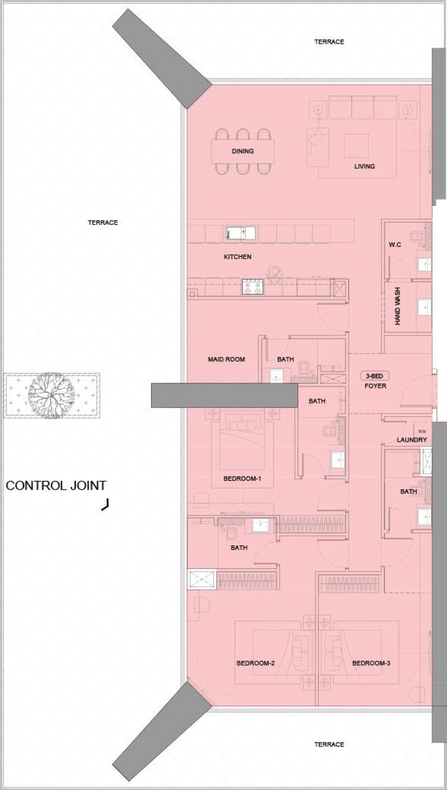 3 BR — 3 Bedroom Type 2