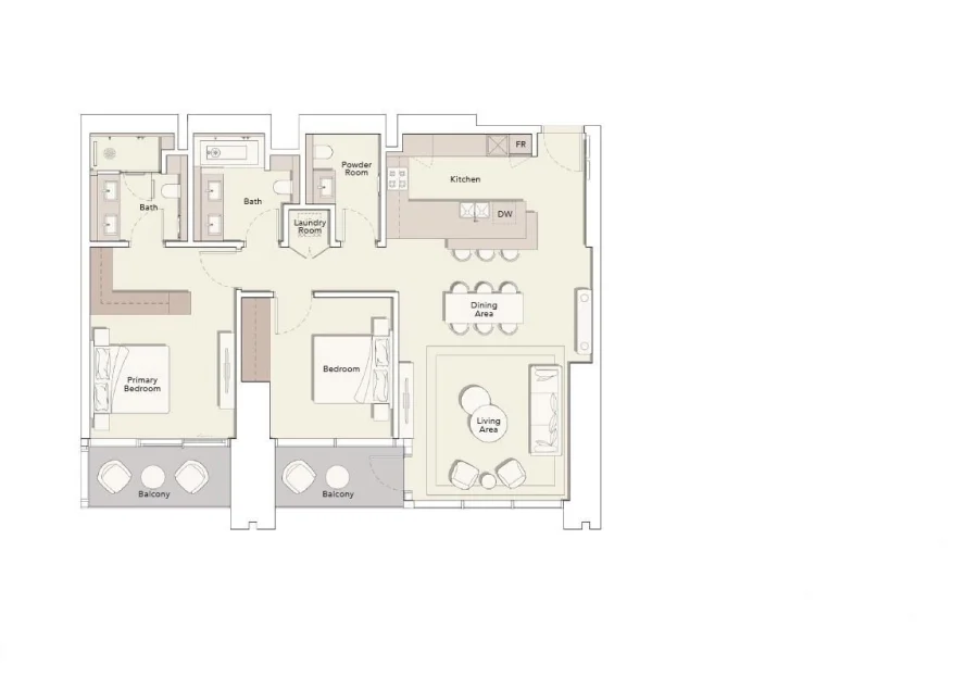 2 BR — 2 BEDROOM TYPE C