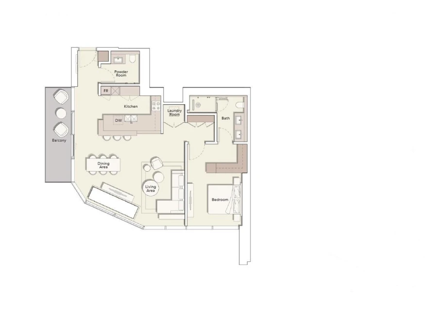 1 BR — 1 BEDROOM TYPE C