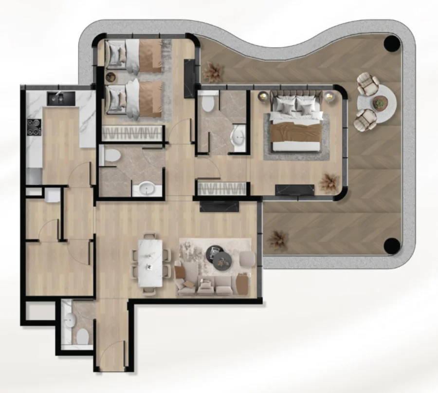 2 BR — 2 Bedroom Type A