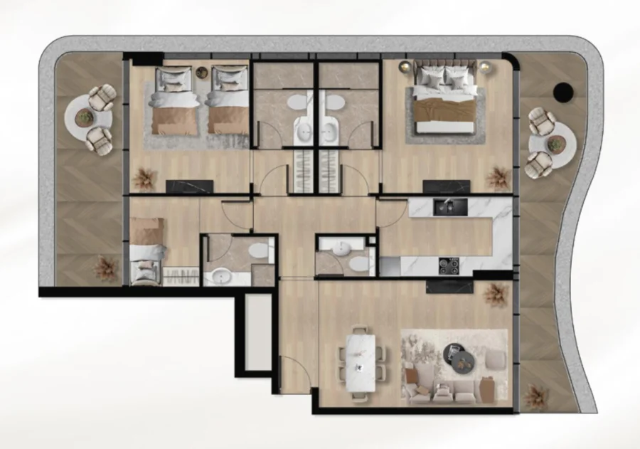 2 BR — 2 Bedroom Type B
