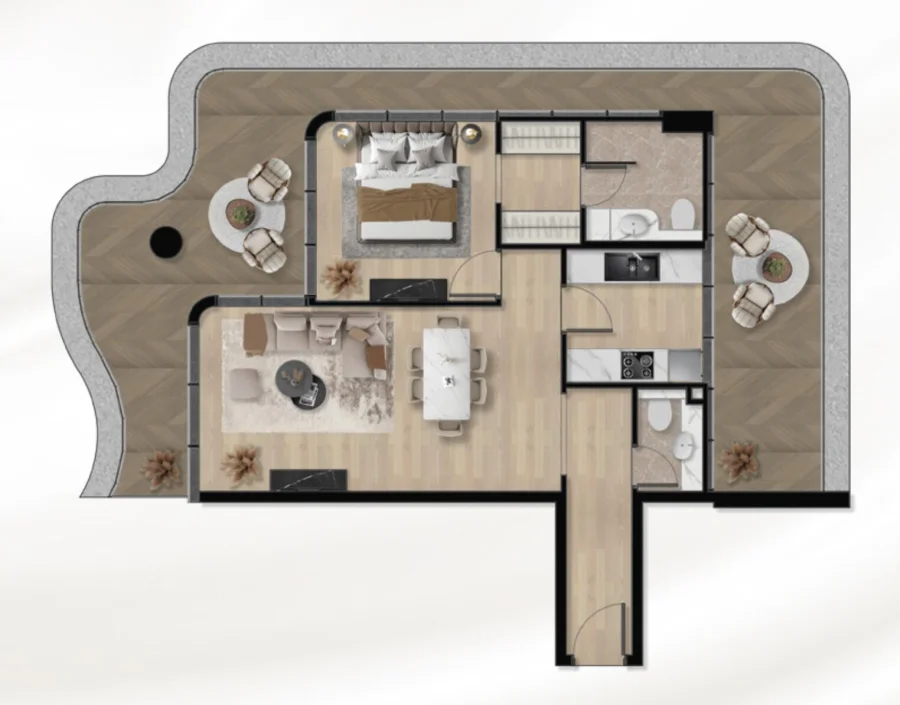 1 BR — 1 Bedroom Type A
