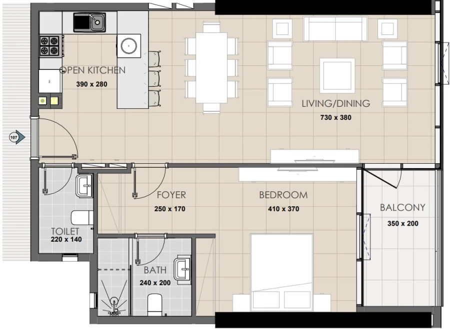 1 BR — 1 Bedroom