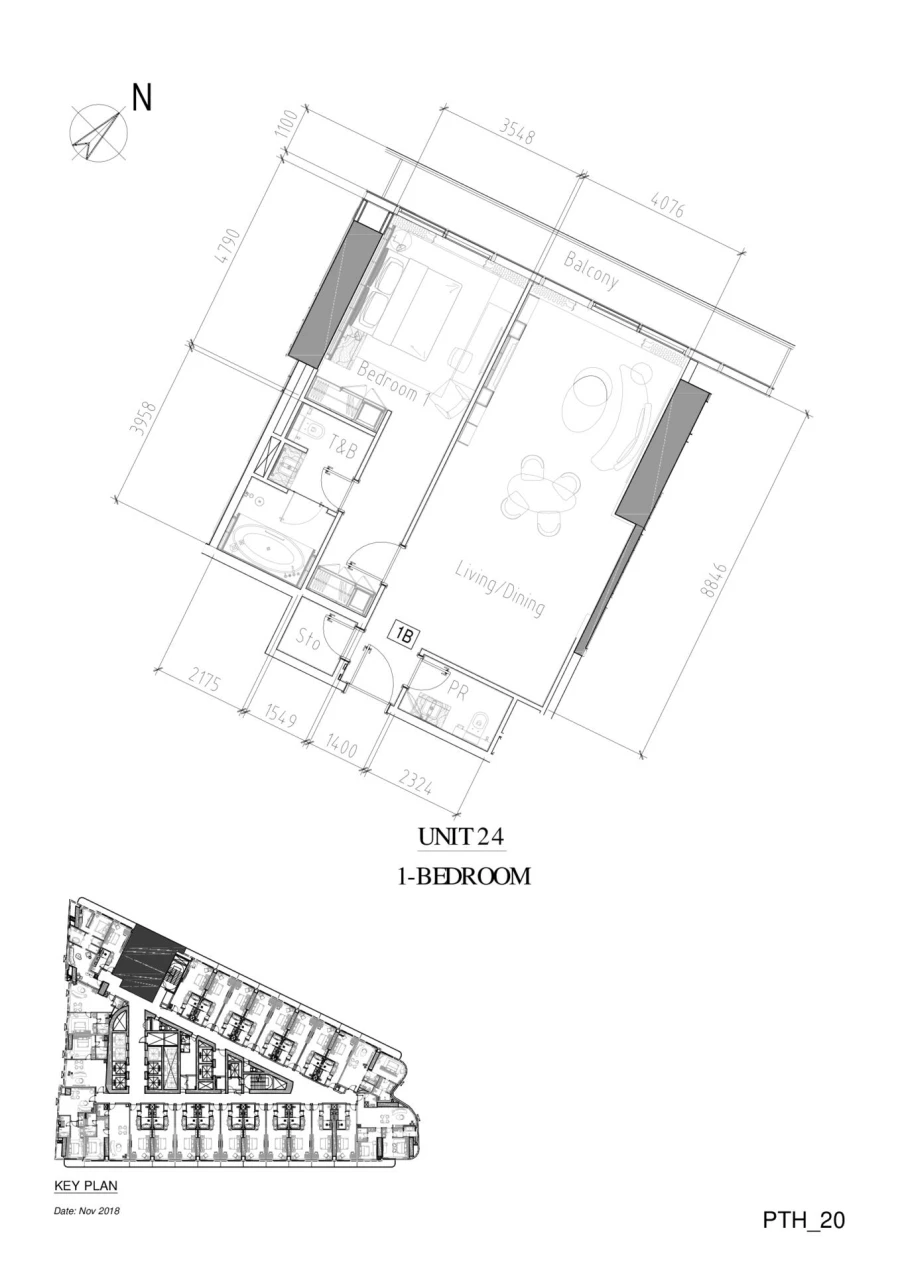 1 BR — Apartment Layout