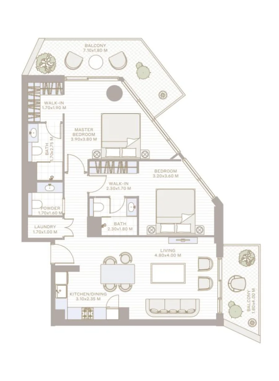 2 BR — 2 Bedroom Type 6