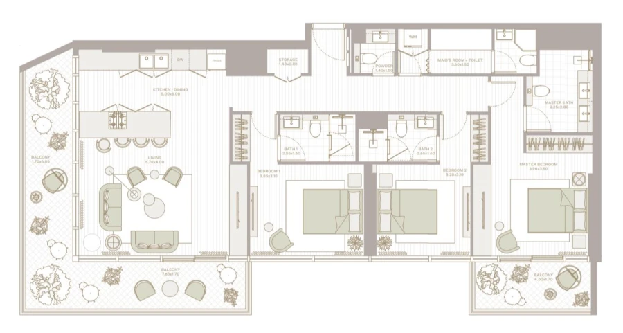 3 BR — 3 Bedroom Type 02