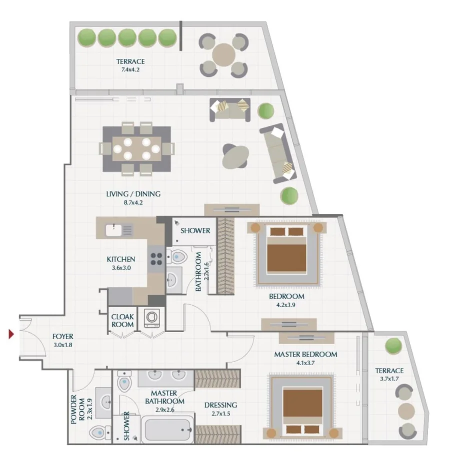 2 BR — 2 Bedroom Type 4A