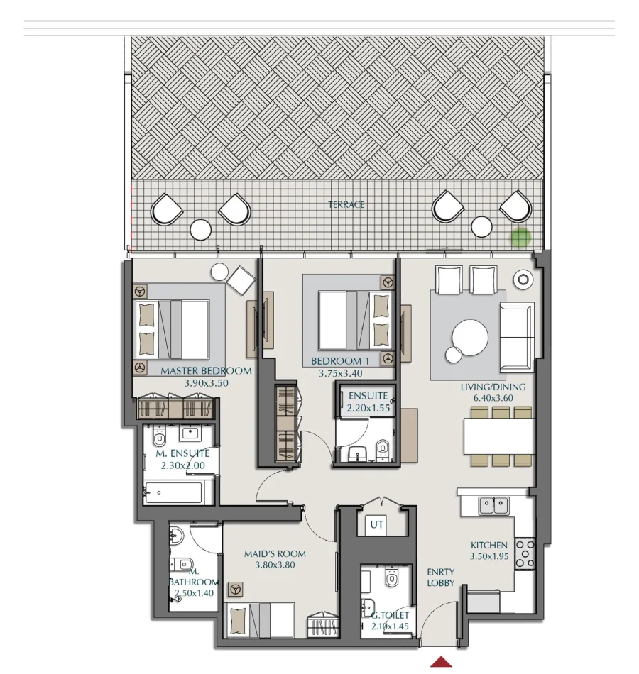 2 BR — 2 Bedroom Type 5B-2