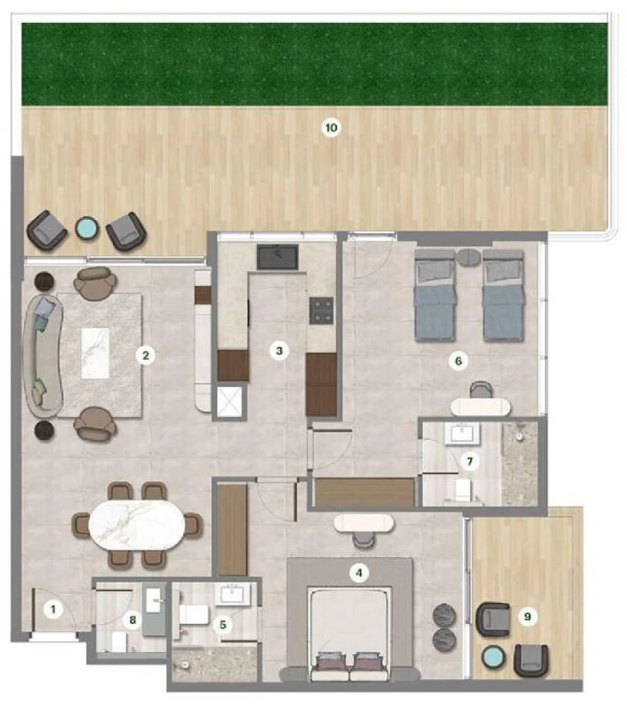 2 BR — 2 Bedroom Type D
