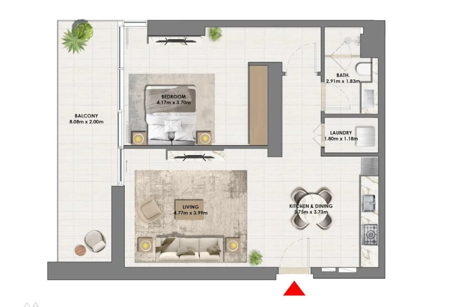 1 BR — 1 BEDROOM TYPE 2