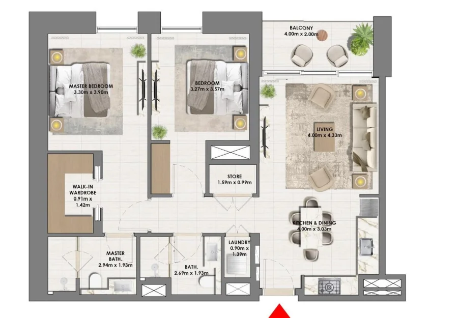 2 BR — 2 BEDROOM TYPE 2A