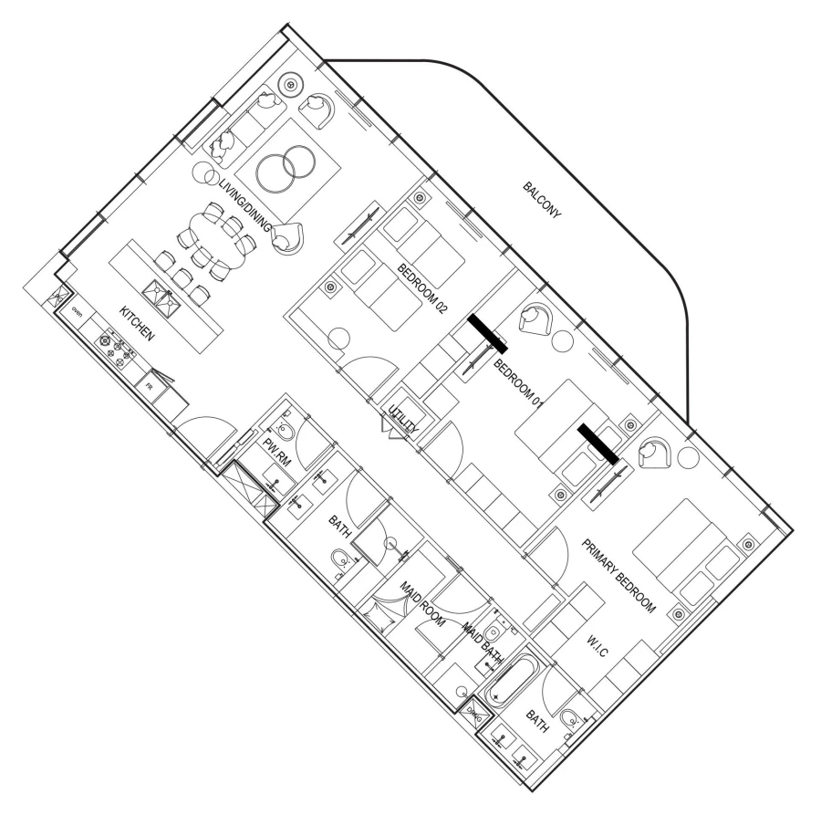 3 BR — 3 Bedroom Type 01