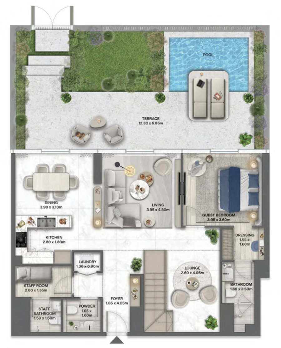 3 BR — 3 Bedroom Duplex - Wellness Collection - Type 04