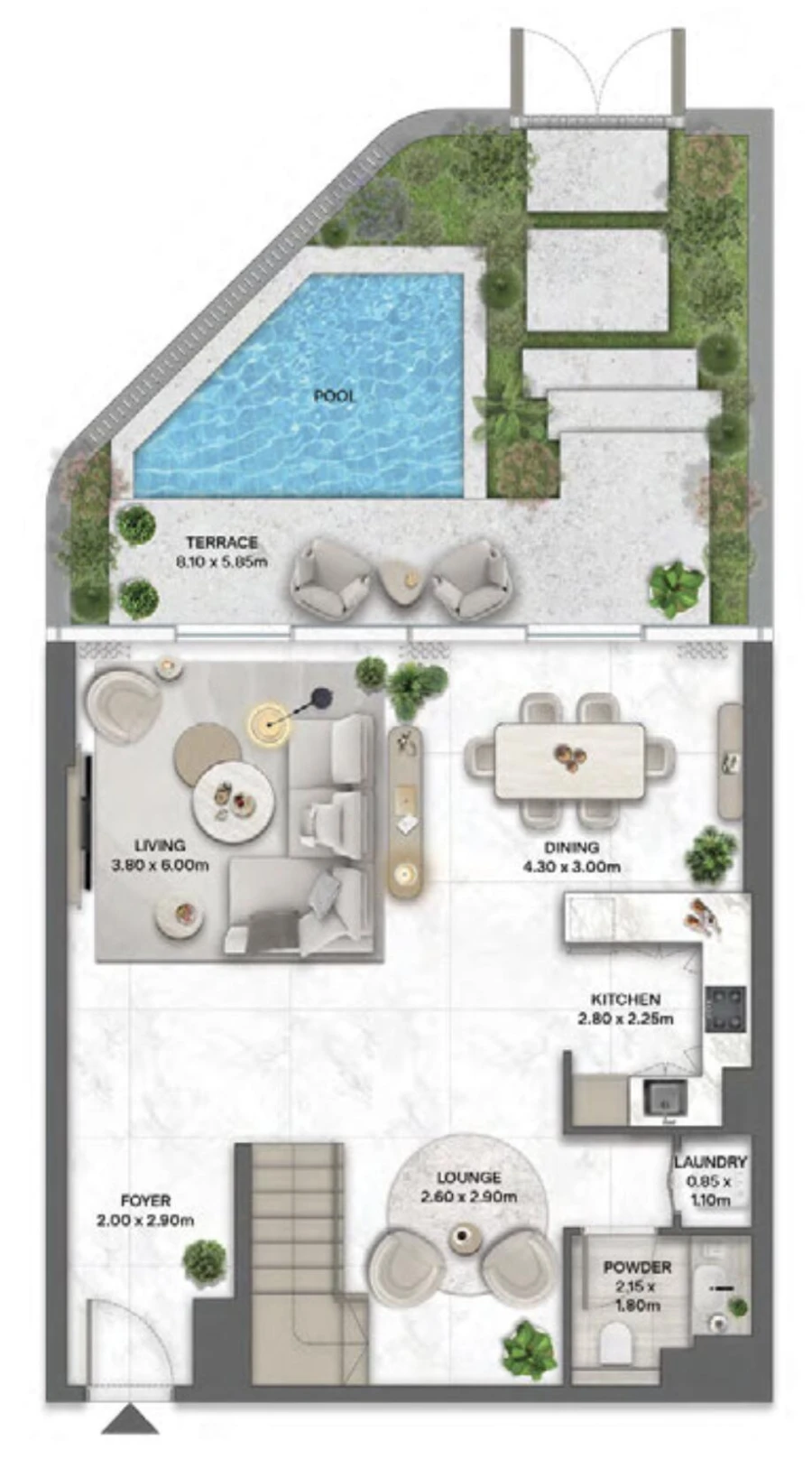 2 BR — 2 Bedroom Duplex - Wellness Collection - Type 03