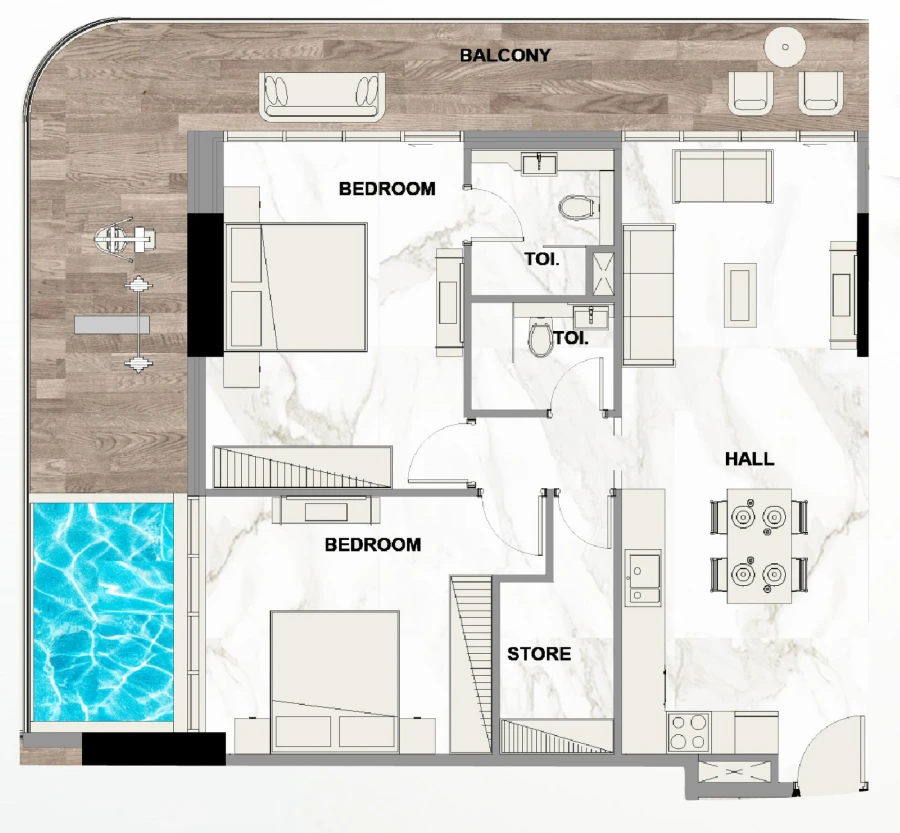 2 BR — 2 Bedroom Type 2