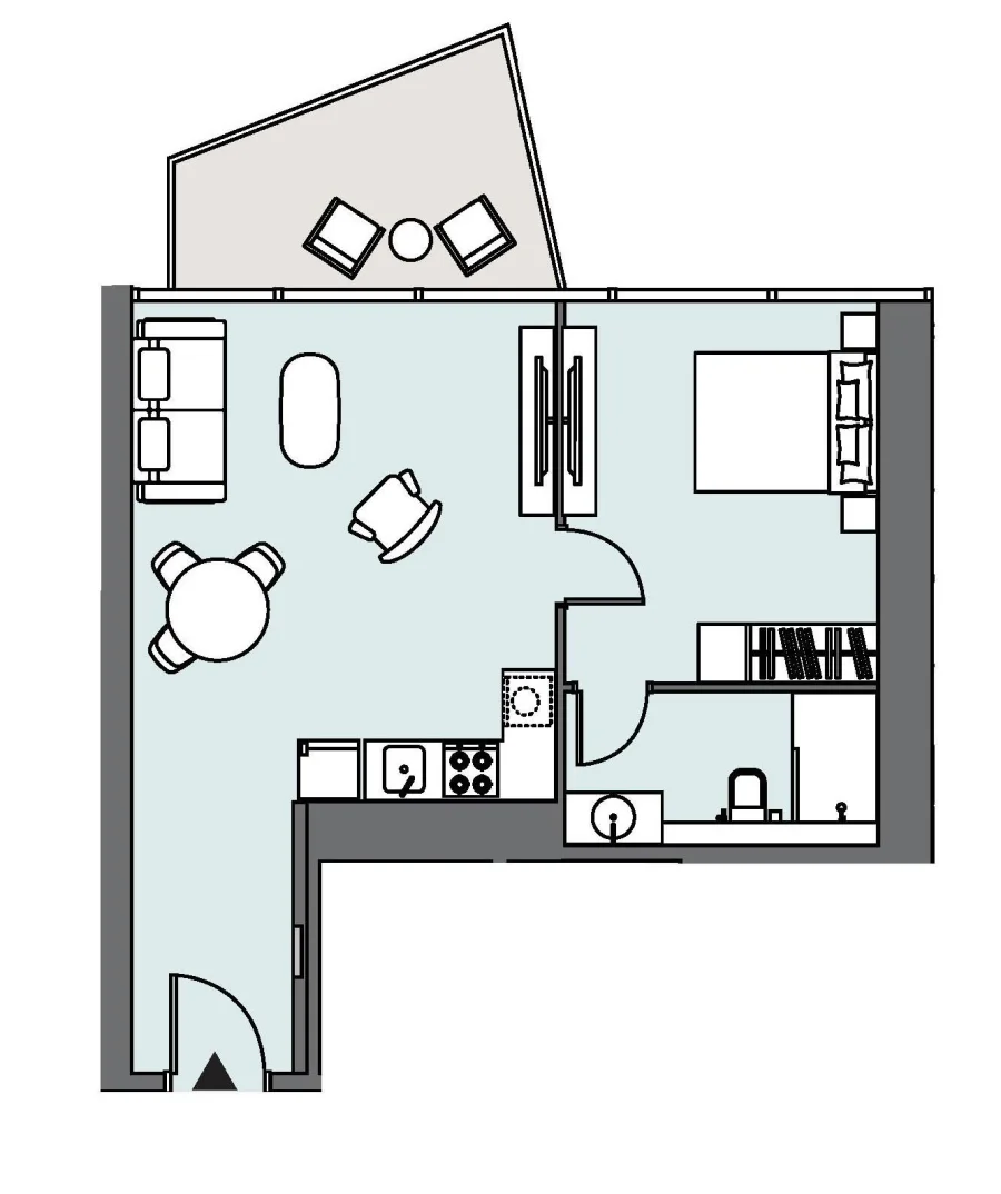 1 BR — 1 Bedroom Type A