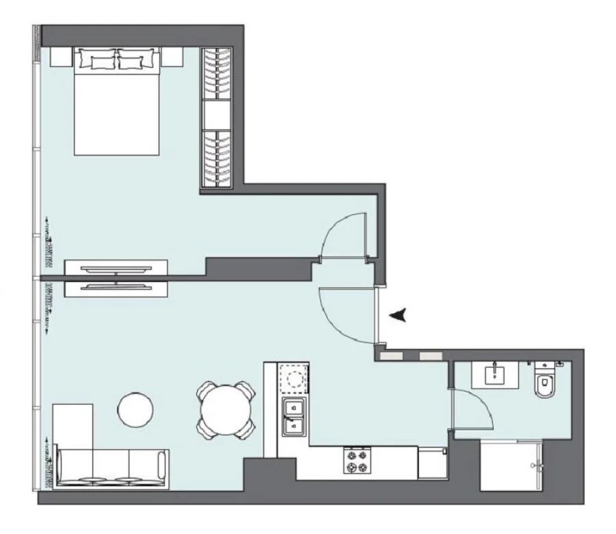 1 BR — 1 Bedroom Type TL