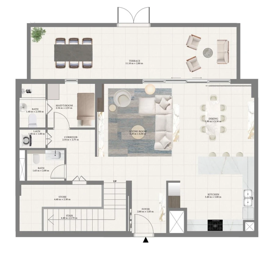 3 BR — 3 Bedroom Townhouse Type A.1