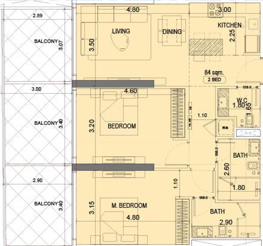 2 BR — 2 Bedroom Type 2